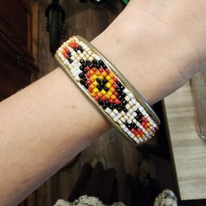 Seed bead beaded bracelet